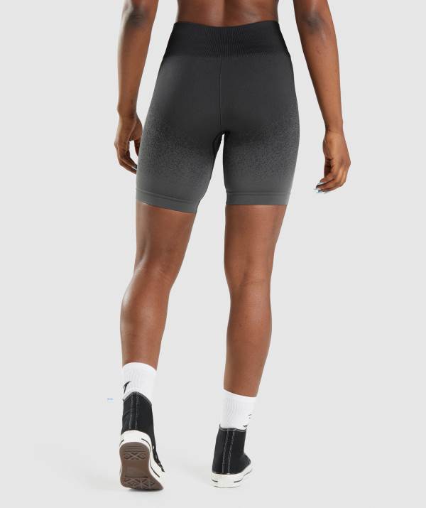 Damske Šortky Gymshark Adapt Ombre Seamless Cycling Čierne Siva | EW7089154